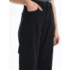Kargo Cep Jeans Pantolon Siyah