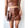 Kontrast Deri Etek Kahve W260015