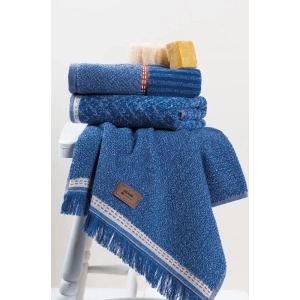 Bamido 3lü Jakarlı Havlu Seti Denim Mavi 50x90 8680108067345