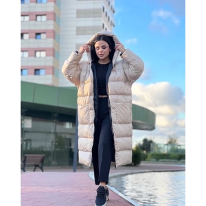 Oversize Uzun Şişme Mont