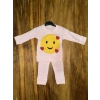 3-12 Aylık Emoji Detalı Takım Pembe