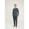 9221 Erkek Midi Yaka Pijama Takım