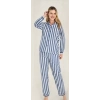 Freshness 4007 Kadın Uzun Kol Çizgili Gaffuriye Pijama Takımı