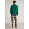 Nautıca M630 Erkek Uzun Kollu Ekoseli Pijama Takımı