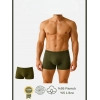 Pamuklu Düz Haki Renk Erkek Boxer