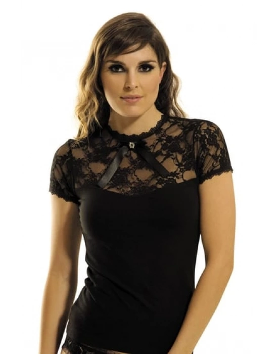 2140 Geniş Dantelli K.kollu Elastane