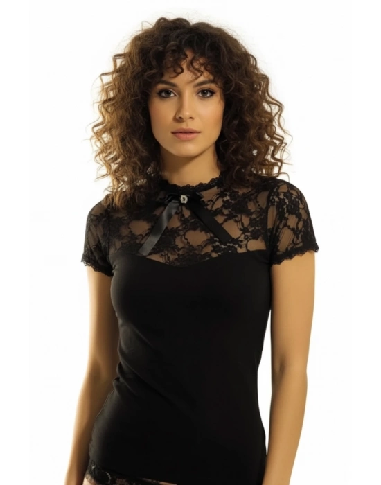 2140 Geniş Dantelli K.kollu Elastane