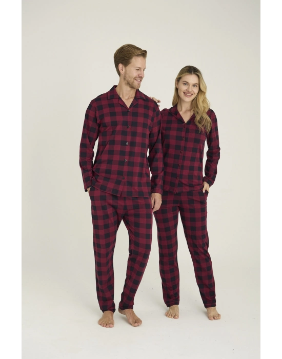 9209 Erkek Apaj Yaka Pijama Takım