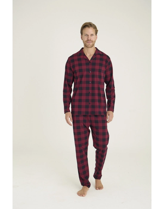 9209 Erkek Apaj Yaka Pijama Takım