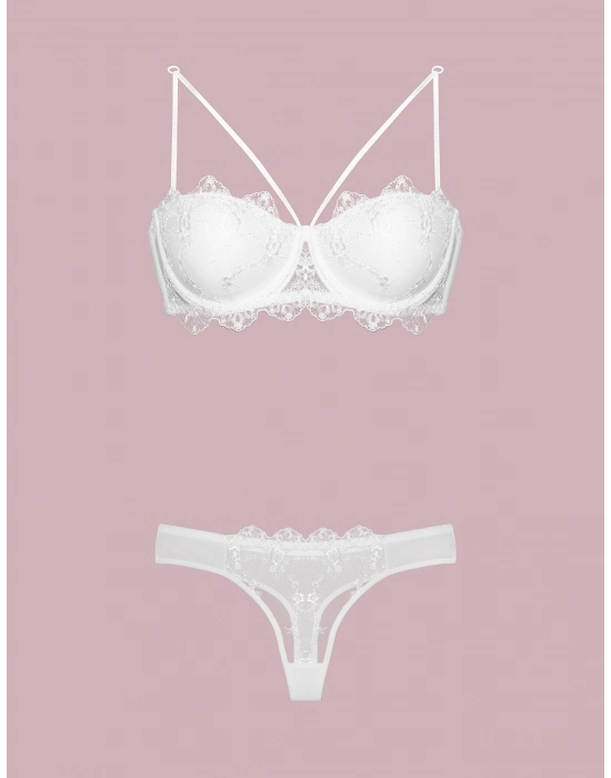Bamido 4591 Destekli Dantelli Sütyen Takım