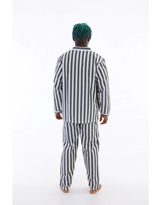 Beruflic 4007 Uzun Kol Çizgili Gaffur Erkek Pijama Takım