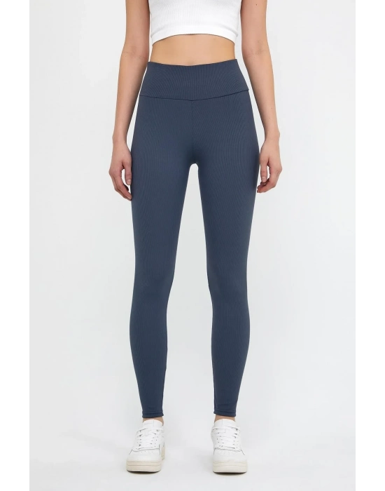 Beruflic Lacivert Yüksek Bel Fitilli Tayt 0608