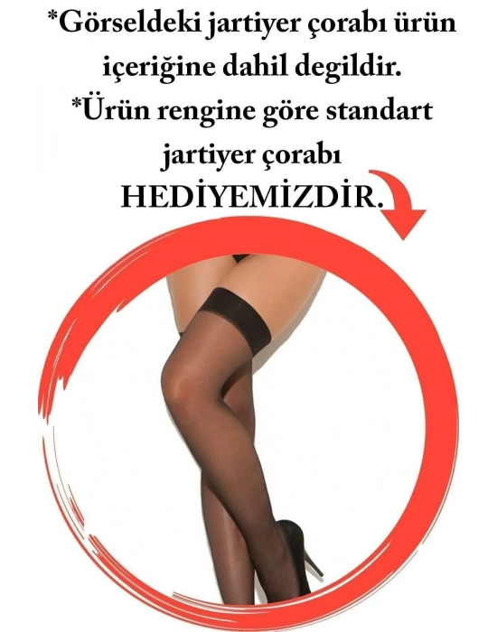 Eller Kelepçeli Siyah Büyük Beden Jartiyer Tm1251