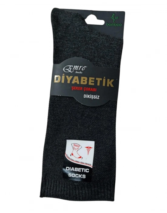 Emre Erkek Diyabetik Bambu Çorap 6 Adet