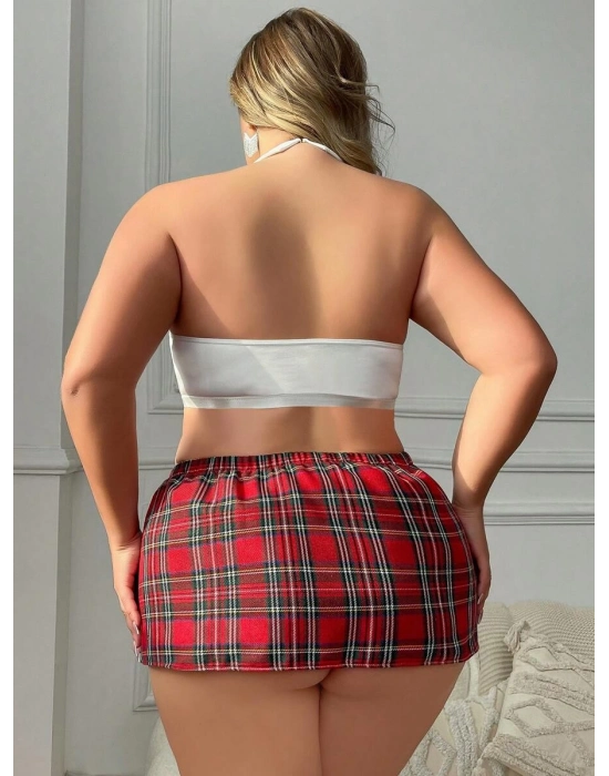 For Dreams 8488 Kadın Büyük Beden Öğrenci Kostümü