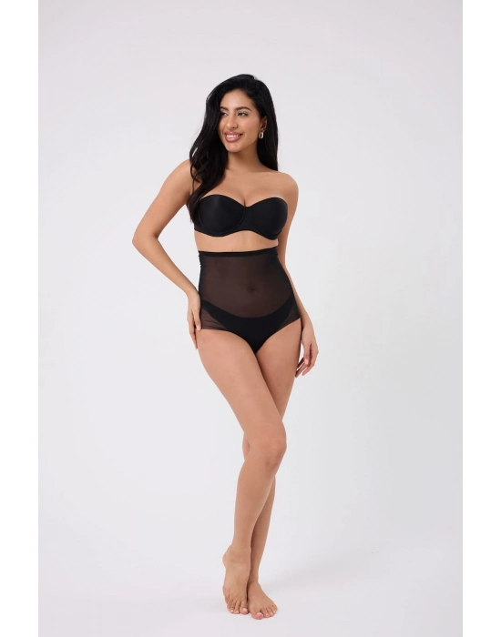 Freshness 0006 Lazer Kesim Tül Yüksek Bel Slip Korse