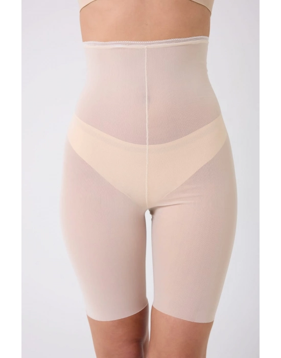 Freshness 0007 Lazer Kesim Tül Yüksek Bel Şort Korse