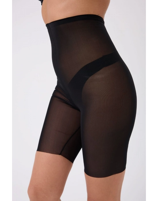 Freshness 0007 Lazer Kesim Tül Yüksek Bel Şort Korse