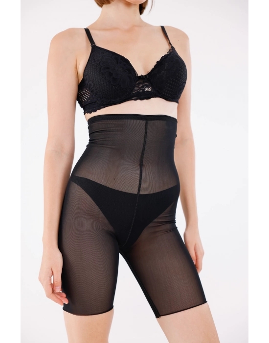 Freshness 0007 Lazer Kesim Tül Yüksek Bel Şort Korse