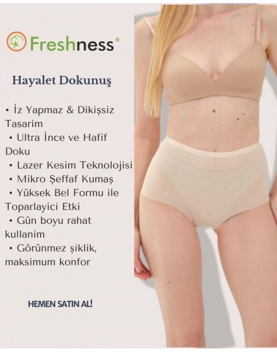 Freshness 0025 Lazer Kesim Tül Yüksek Bel Bato Korse