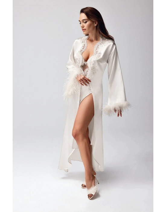 Freshness 9950-gs Saten Ortişli Gecelik Sabahlık Takım