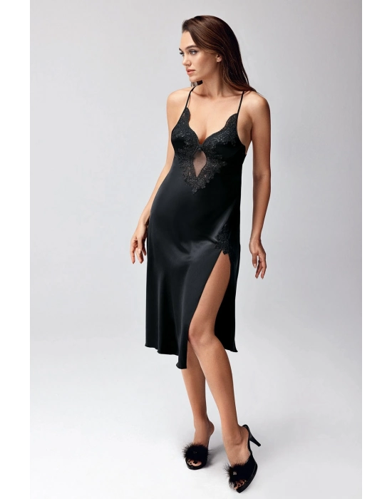 Freshness 9950-gs Saten Ortişli Gecelik Sabahlık Takım