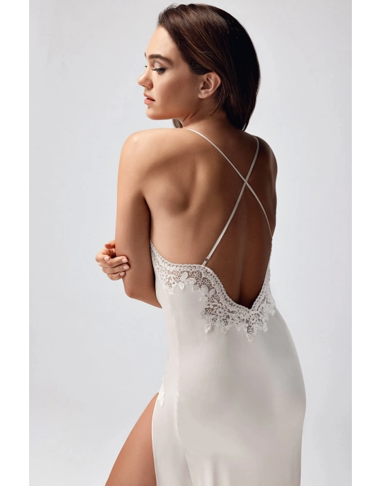 Freshness 9950-gs Saten Ortişli Gecelik Sabahlık Takım