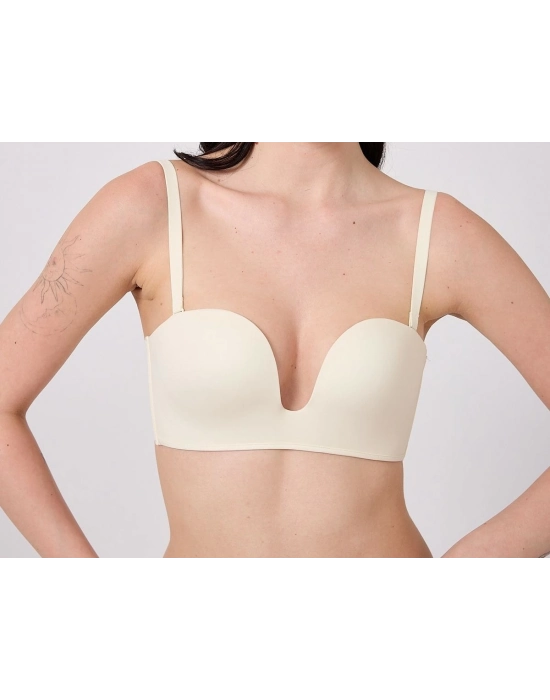 Freshness Msf05 Destekli V Dekolte Lazer Kesim Sütyen