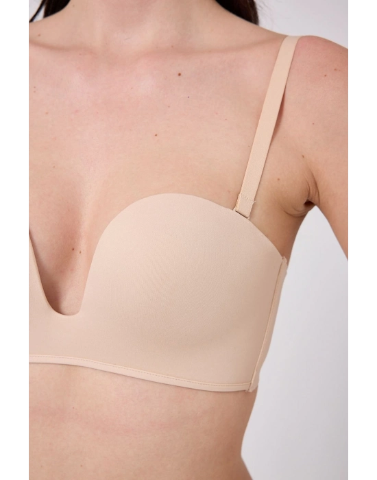 Freshness Msf05 Destekli V Dekolte Lazer Kesim Sütyen