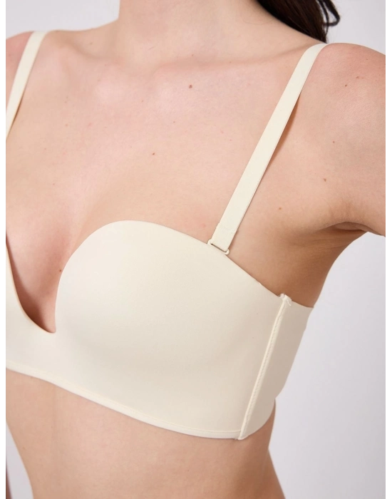 Freshness Msf05 Destekli V Dekolte Lazer Kesim Sütyen