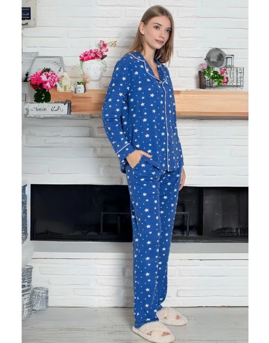 Limissi Desenli Pamuk Viskon Pijama Takımı