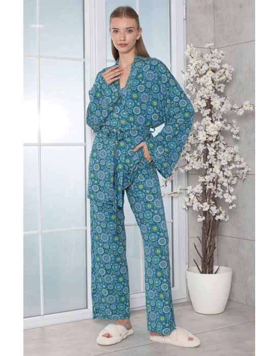 Limissi Viskon Desenli Pijama Yakımı