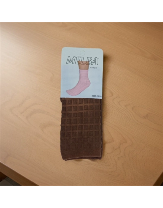 Melba Kareli Polymid Soket Çorap