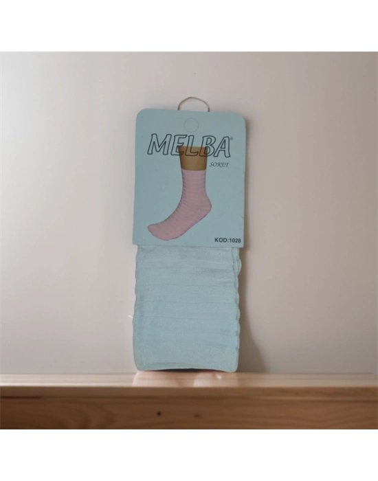 Melba Kareli Polymid Soket Çorap