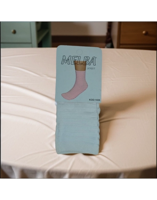 Melba Kareli Polymid Soket Çorap