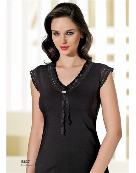 Şahinler Dantelli Taşlı Yarım Kol Atlet B637