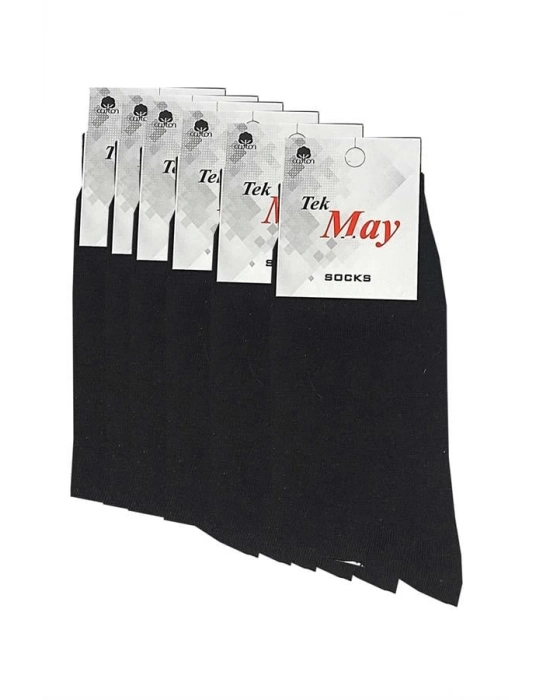 Siyah Erkek Çorabı Tek- May Komet 6 Lı