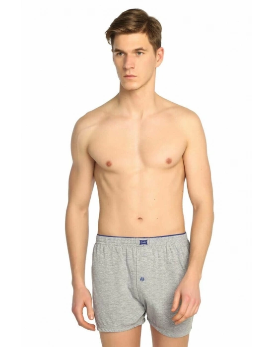 Tutku 0117 Erkek Penye Düz Boxer