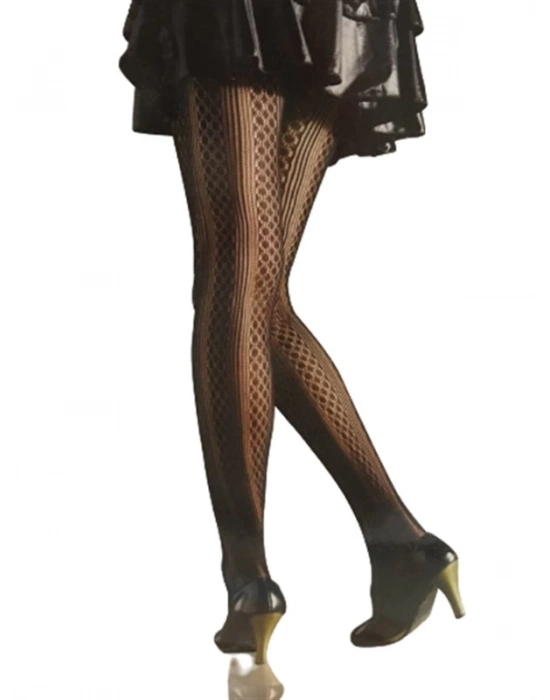 Vog Jakarlı Desenli Külotlu 701 Siyah S-m