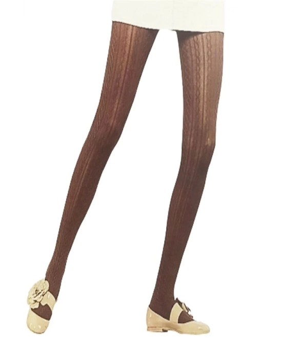 Vog Kadın Kalın Desenli Külotlu 711 Kahve 1