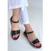 Andana Siyah Cilt Sandalet - Bamido