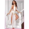 Beyaz Pul Aksesuarlı Tül Etekli Kadın Seksi Gecelik