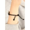 Cool (havalı) Siyah Deri İpli Unisex Mood Bileklik - Bamido