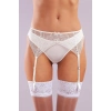 Golshan Gala Lace Garter Belt, Kadın Dantelli Ekru Jartiyer