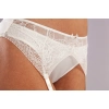 Golshan Gala Lace Garter Belt, Kadın Dantelli Ekru Jartiyer