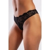 Golshan Gcolors Brazillian Külot, Kadın Dantelli Siyah Brezilyan Külot