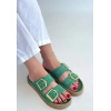 İces Yeşil Nubuk Terlik - Bamido