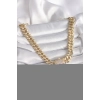 Pirinç Gold Renk Vıp Exclusive Seri Gurmet Model Kadın Kolye - Bamido
