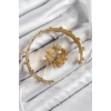 Pirinç Topcuk Model Gold Renk Bileklik Yüzük Set - Bamido