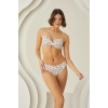 Puantiyeli Şık Desenli Kaplı Bikini Takımı